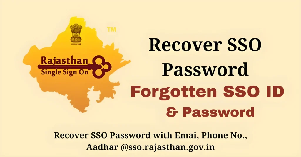 Recover Forgotten Rajasthan SSO ID & Password