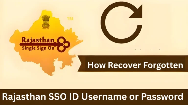 How Recover Forgotten Rajasthan SSO ID Username or Password